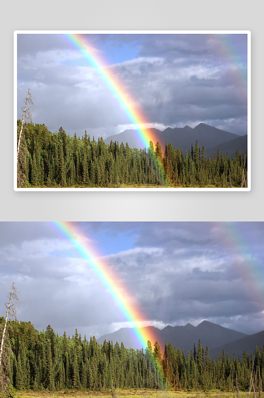 大气雨后彩虹风景摄影图