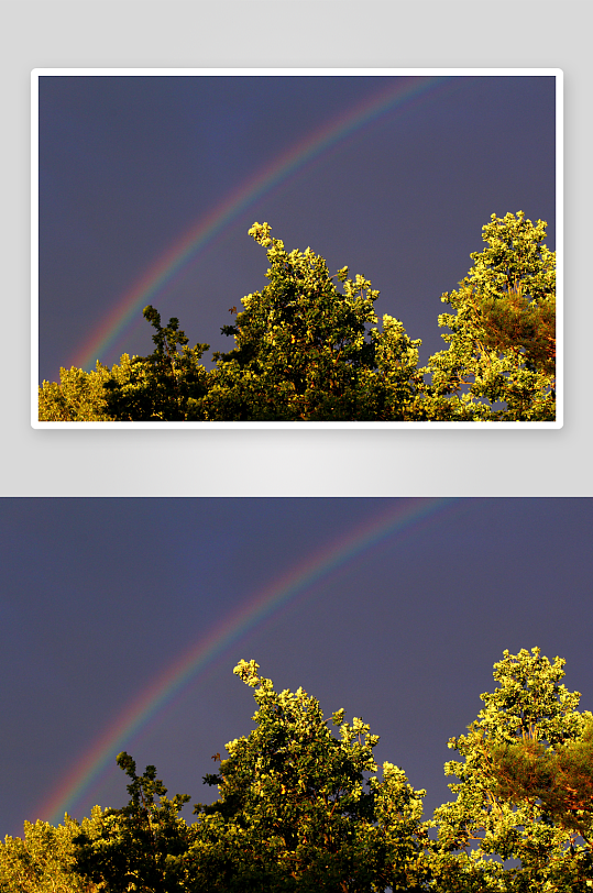 大气雨后彩虹风景摄影图