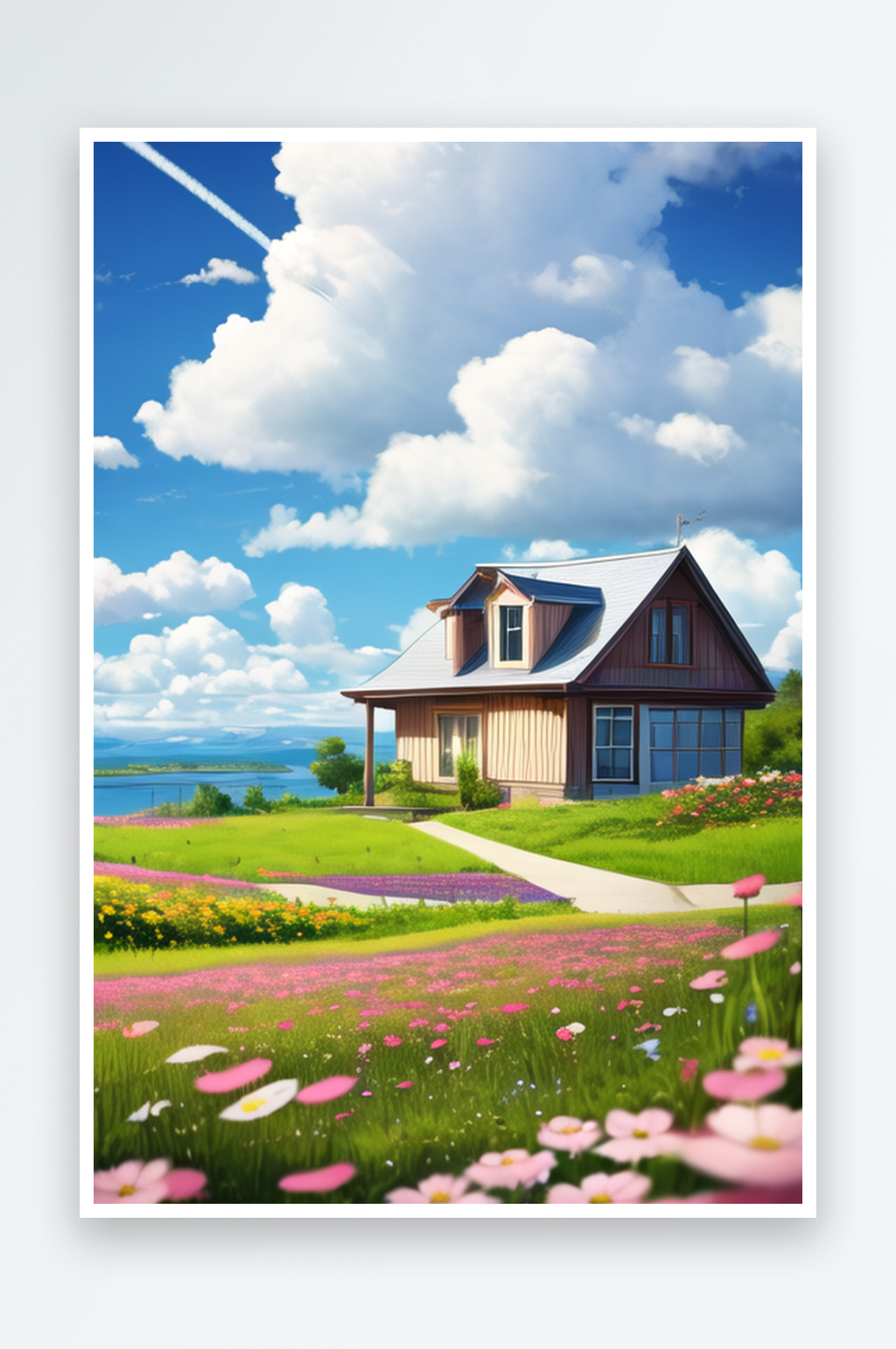 丛林深处的静谧独立小屋素材