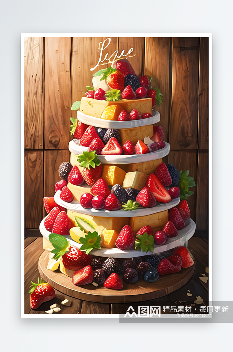 创意丰富多彩的水果艺术摆盘6素材