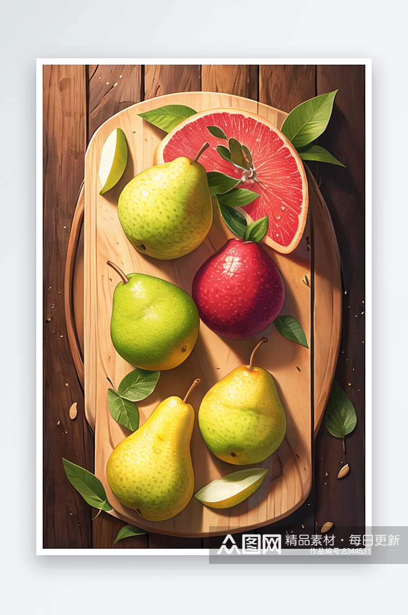 五彩斑斓的夏季水果组合盆景4素材