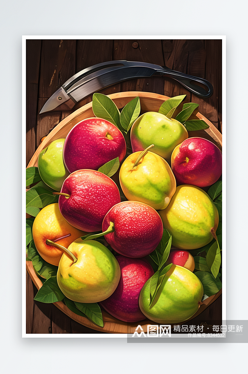 五彩斑斓的夏季水果组合盆景4素材