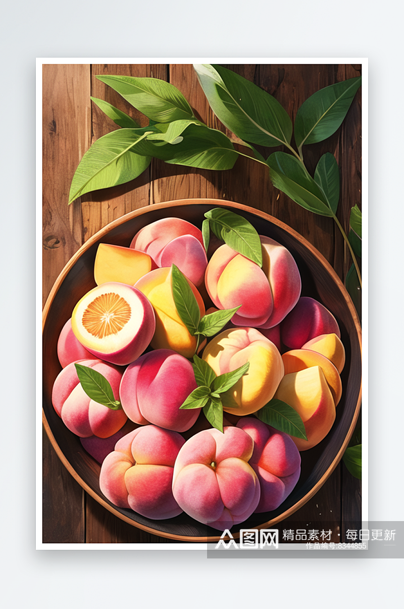 五彩斑斓的夏季水果组合盆景9素材