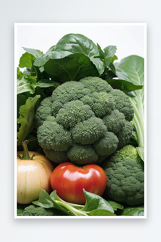 AI数字创意画作蔬菜健康食谱摄影图片