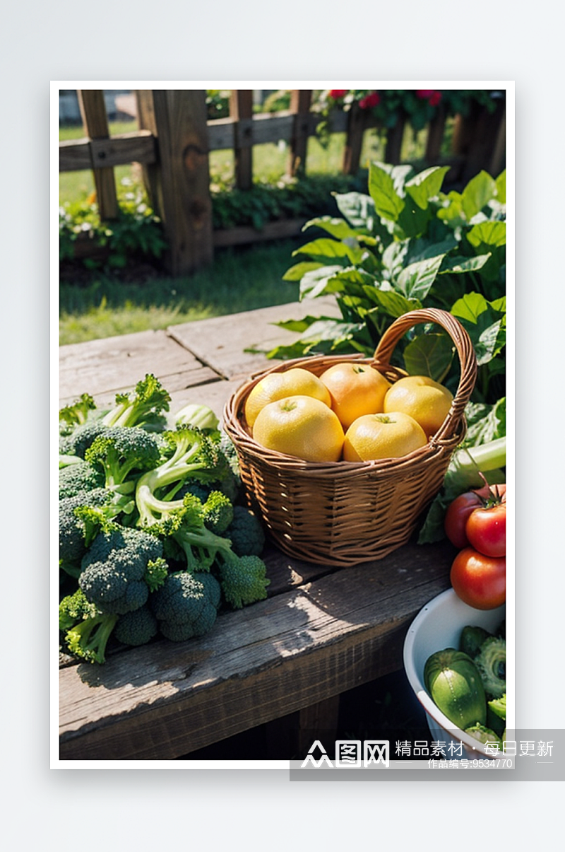 AI数字创意画作健康饮食蔬菜摄影图片素材