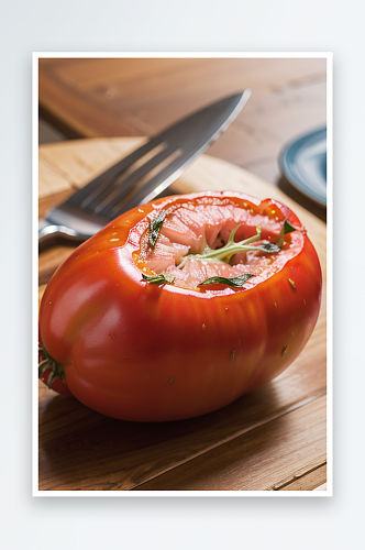 AI数字创意画作健康美味安全餐摄影图片