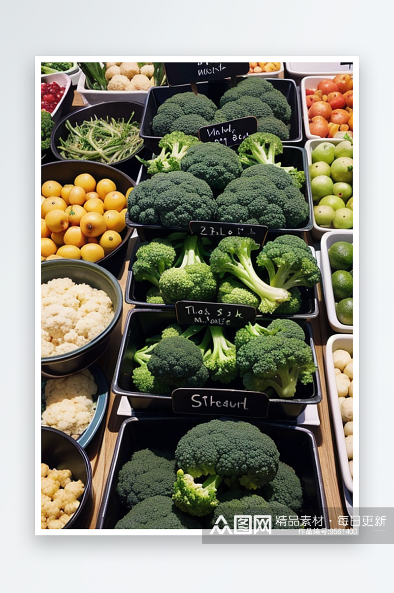 AI数字创意画作安全绿色放心食材摄影图片素材