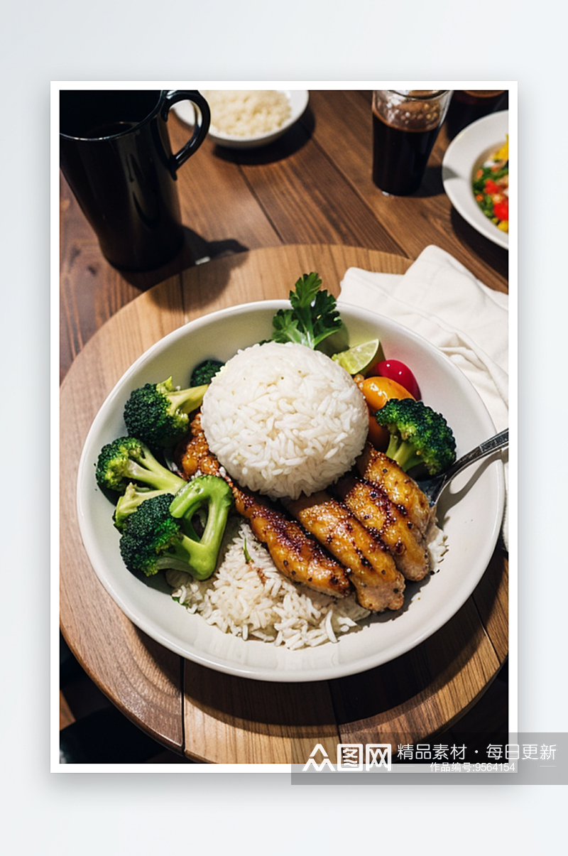AI数字创意画作美味健康养生食材摄影图片素材