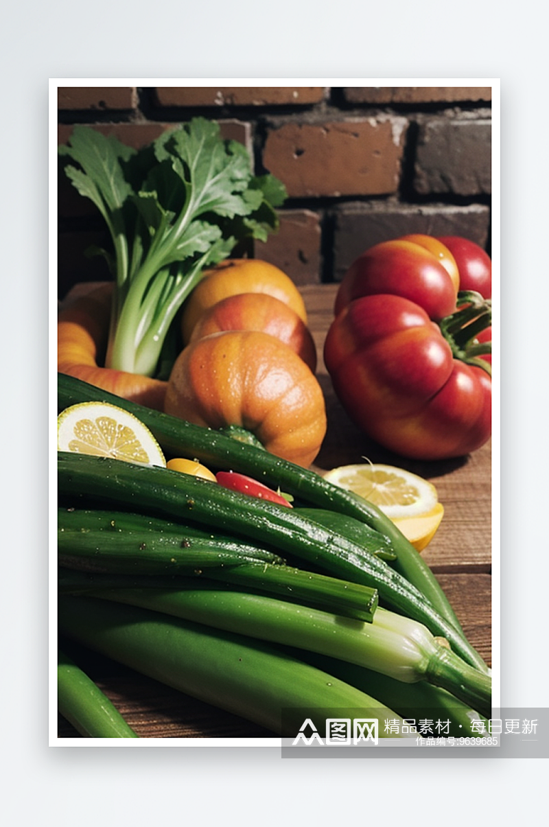 AI数字艺术健康蔬菜摄影图片素材