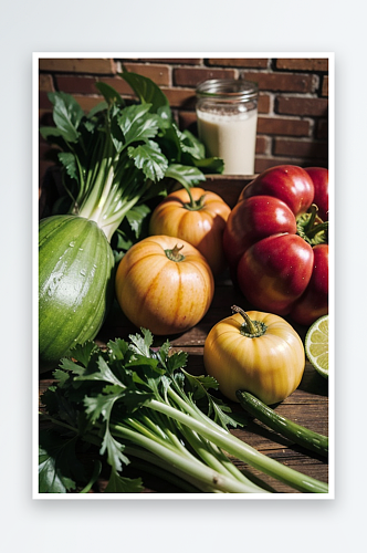 AI数字艺术营养健康食材摄影图片