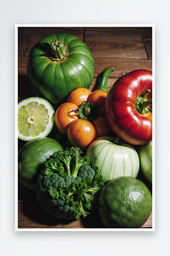 AI数字艺术营养健康食材摄影图片