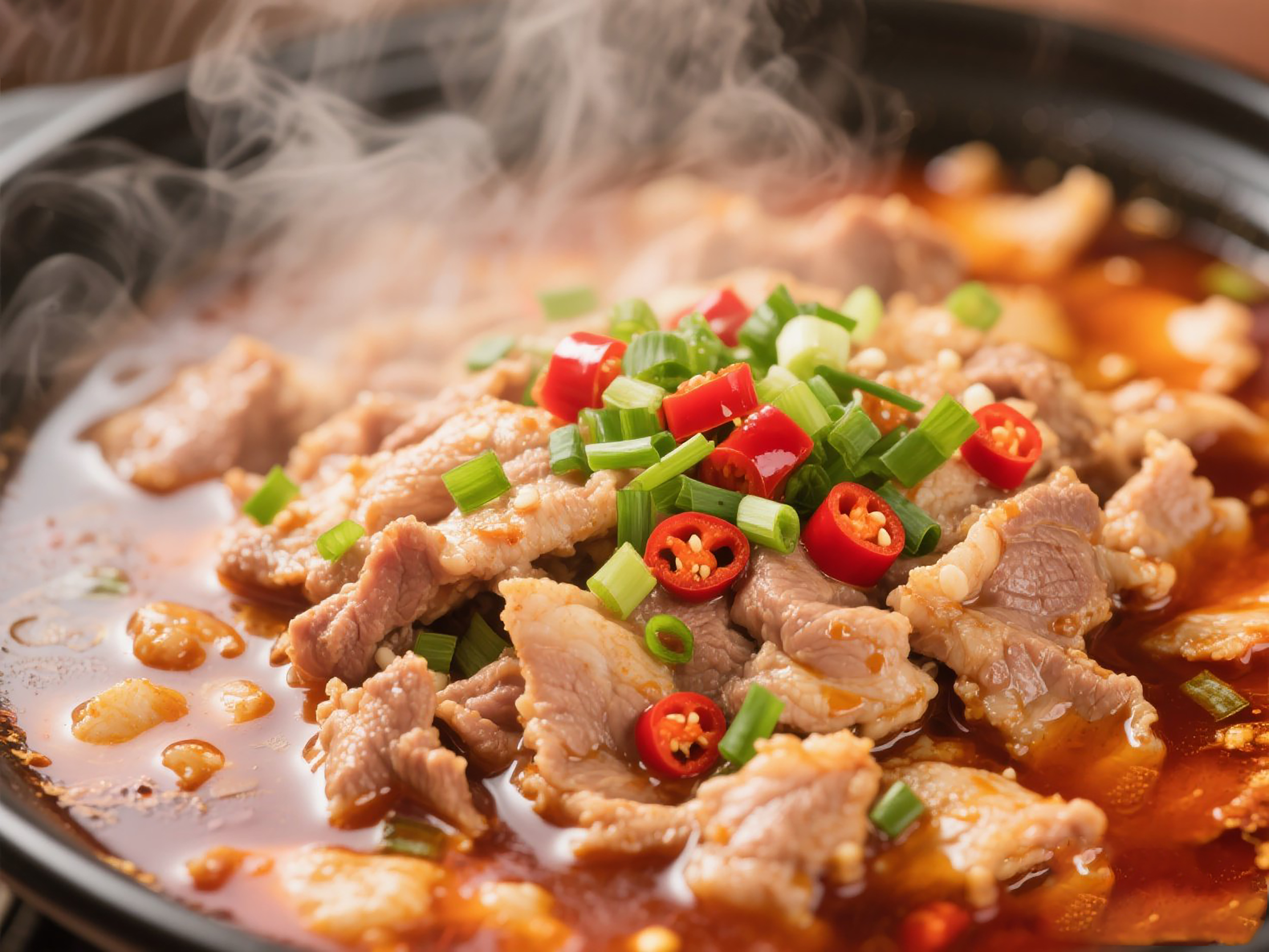 水煮肉片特色摄影图素材
