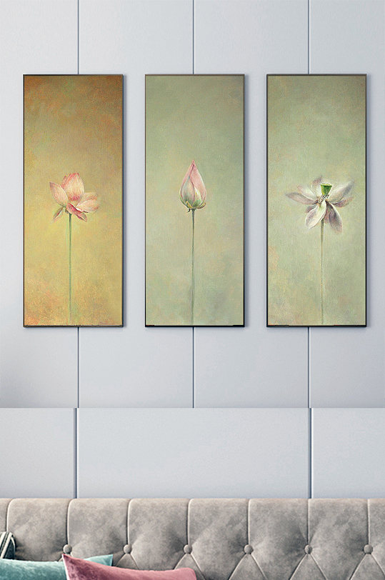 床头壁画三联图片-床头壁画三联素材下载-众图网