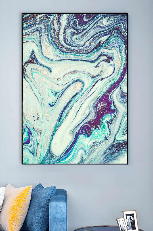 粘稠的水波纹理装饰画