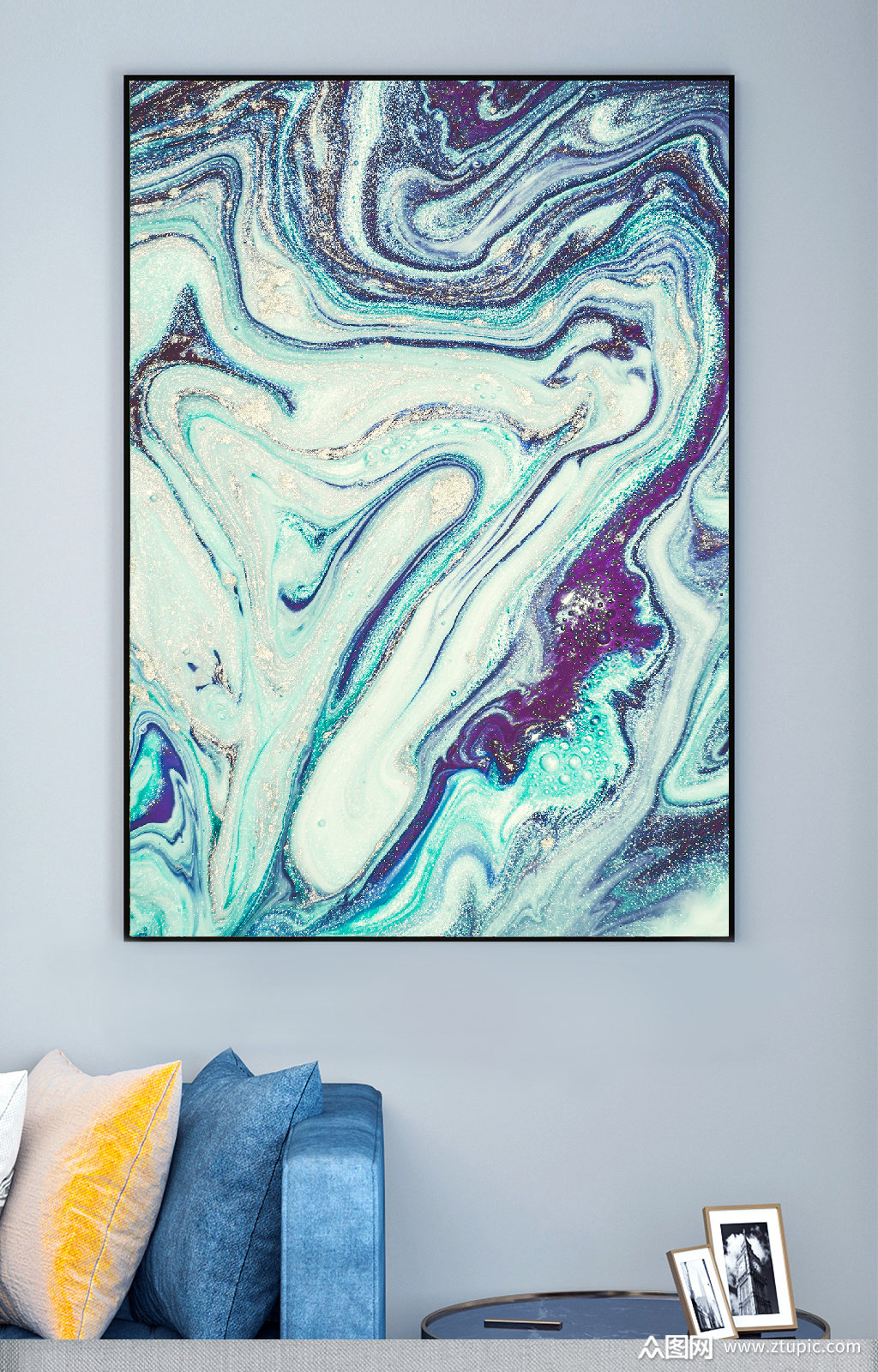 粘稠的水波纹理装饰画