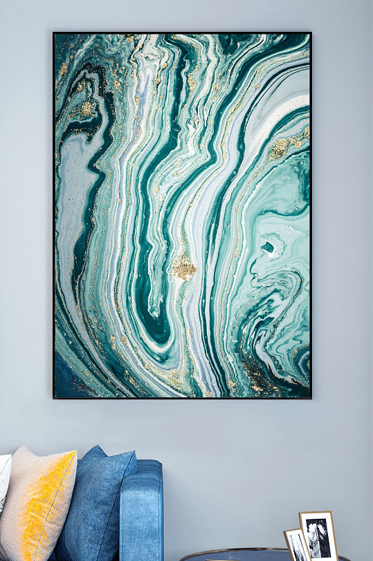 层次感大理石纹理装饰画