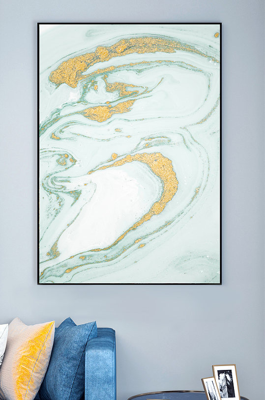 清新简约纹理大理石装饰画-众图网