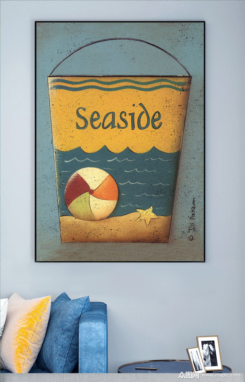 救生圈纹理装饰画