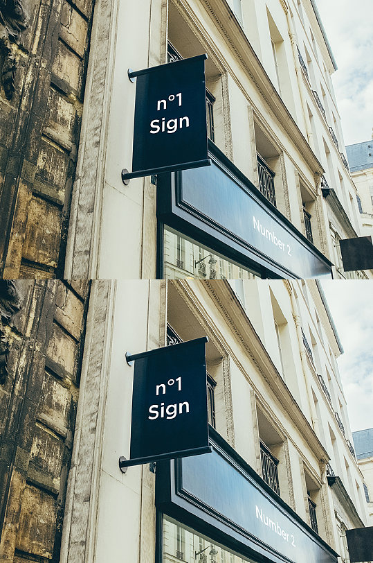 欧式高端甜品店装饰挂旗logo门头设计