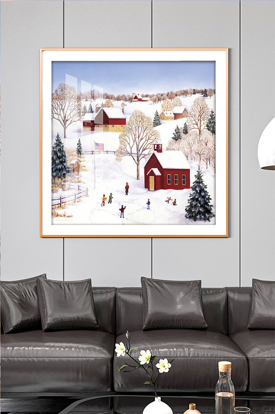 雪地装饰画图片-雪地装饰画设计素材-雪地装饰画模板下载-众图网