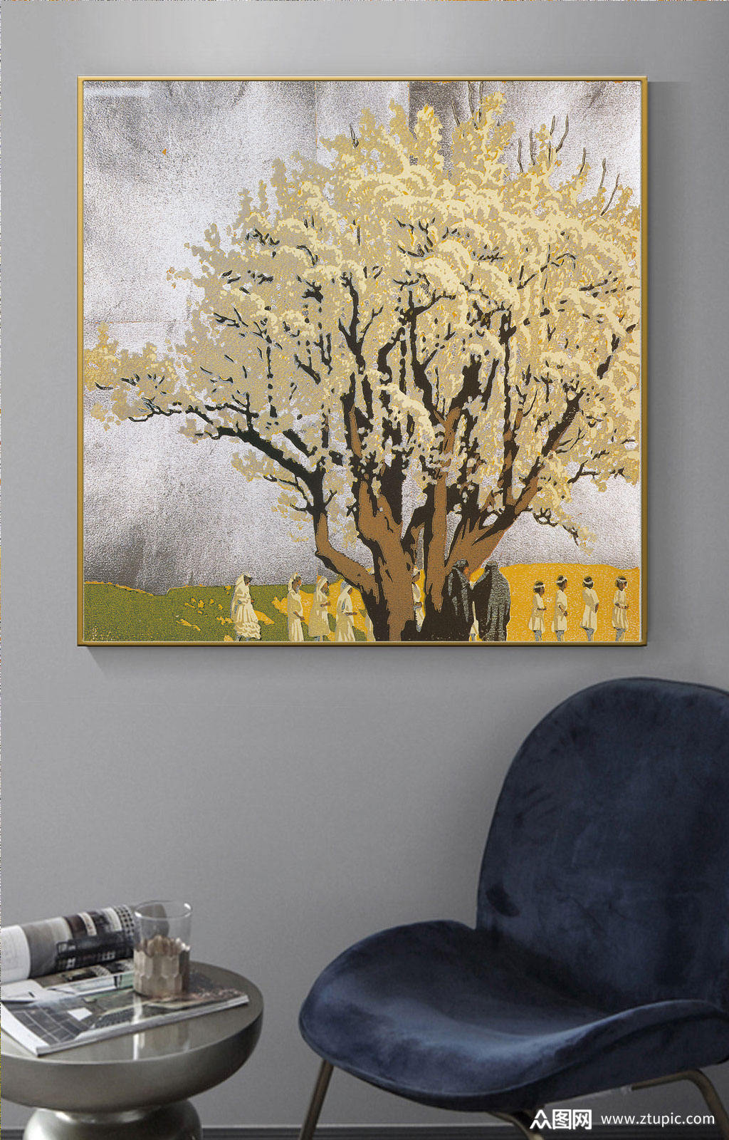 唯美油画艺术酒店装饰画