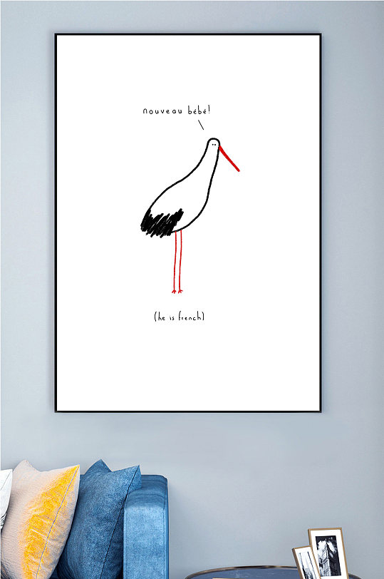 简欧可爱动物装饰画