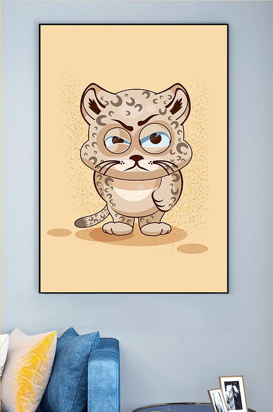 小豹子绘图装饰画