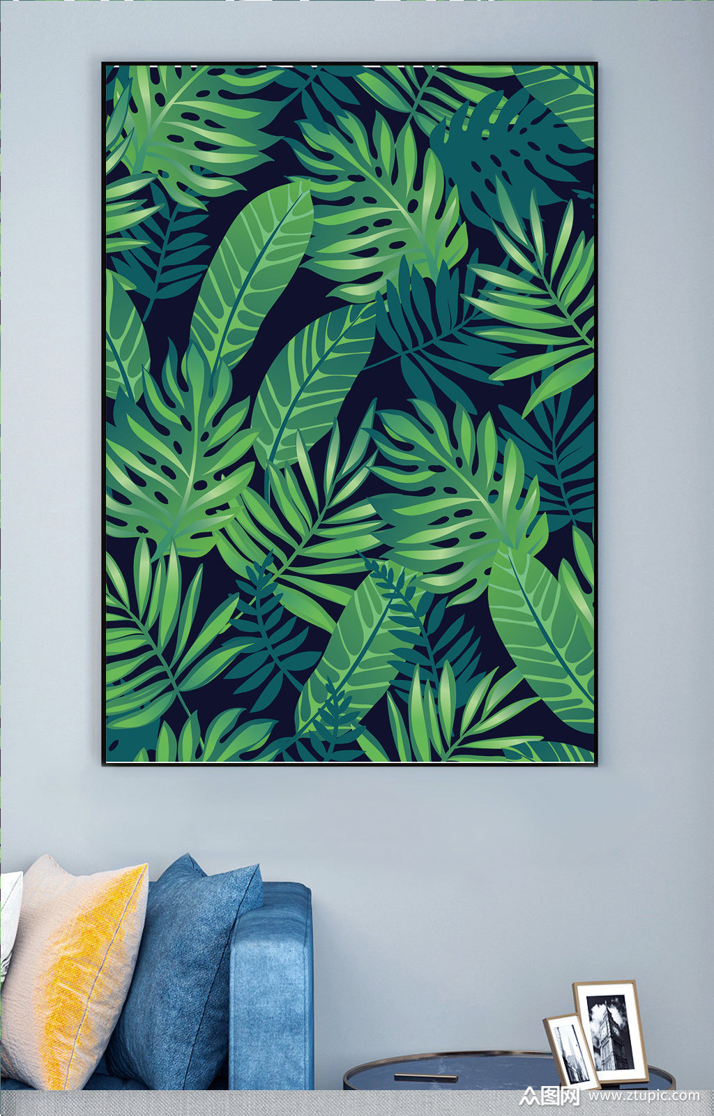 绿色叶子小清晰装饰画素材