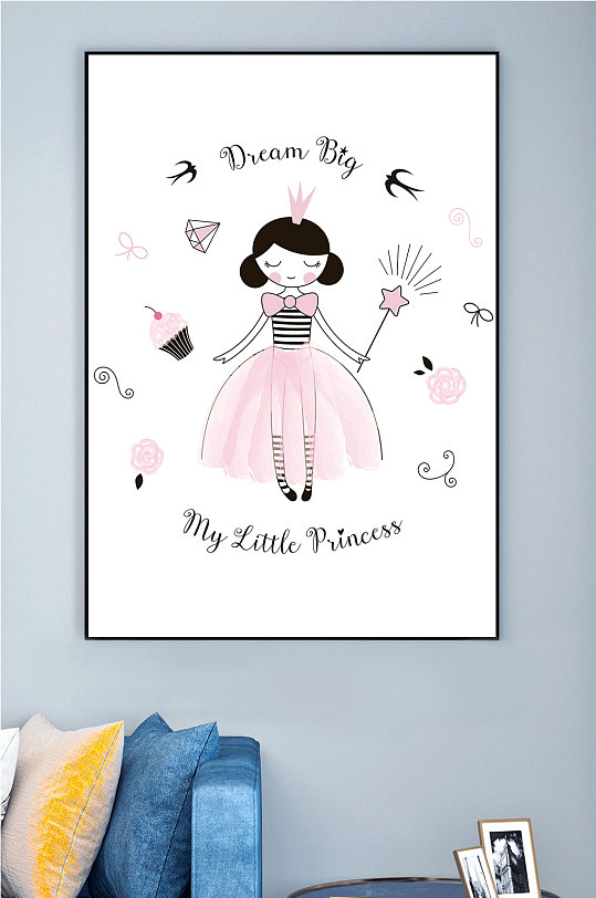 小清新女孩装饰画