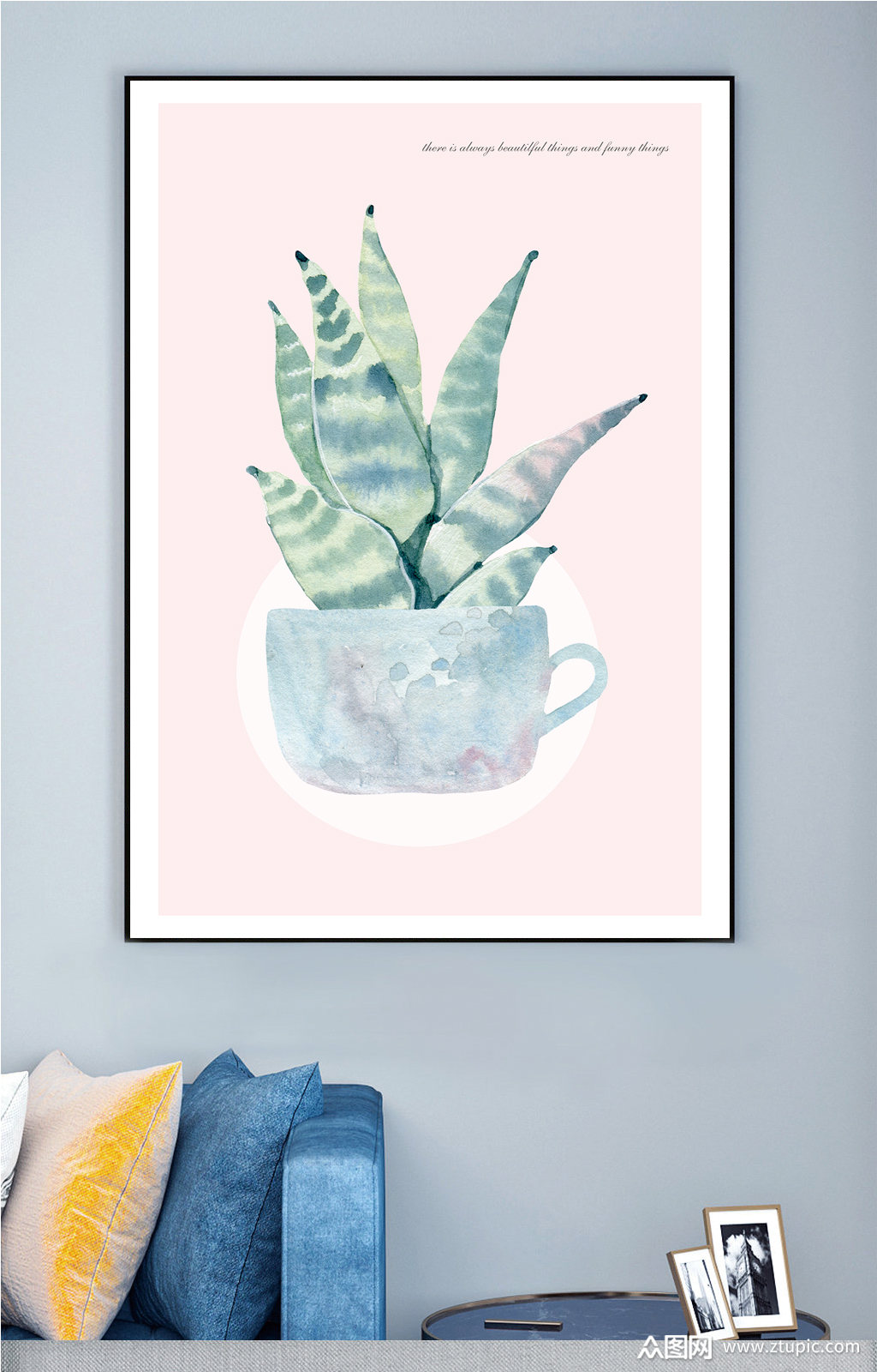 唯美清新多肉装饰画