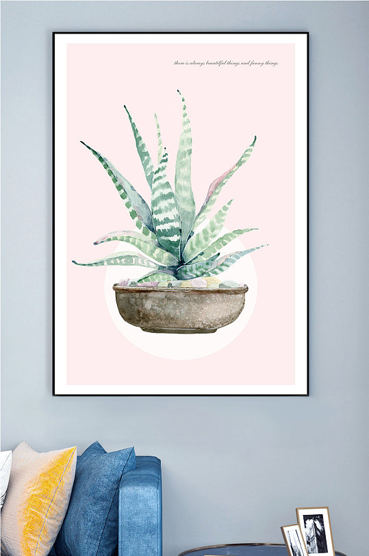 唯美清新多肉装饰画