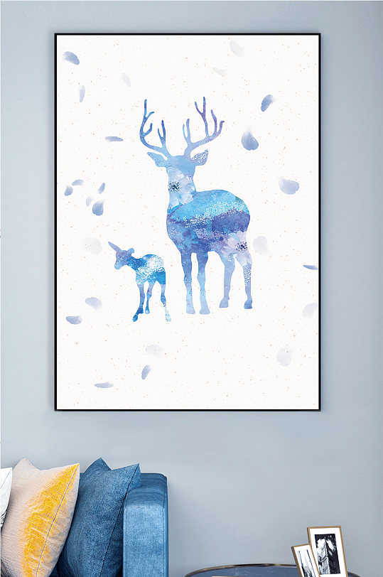 高端麋鹿玄关装饰画图片-高端麋鹿玄关装饰画设计素材-高端麋鹿玄关