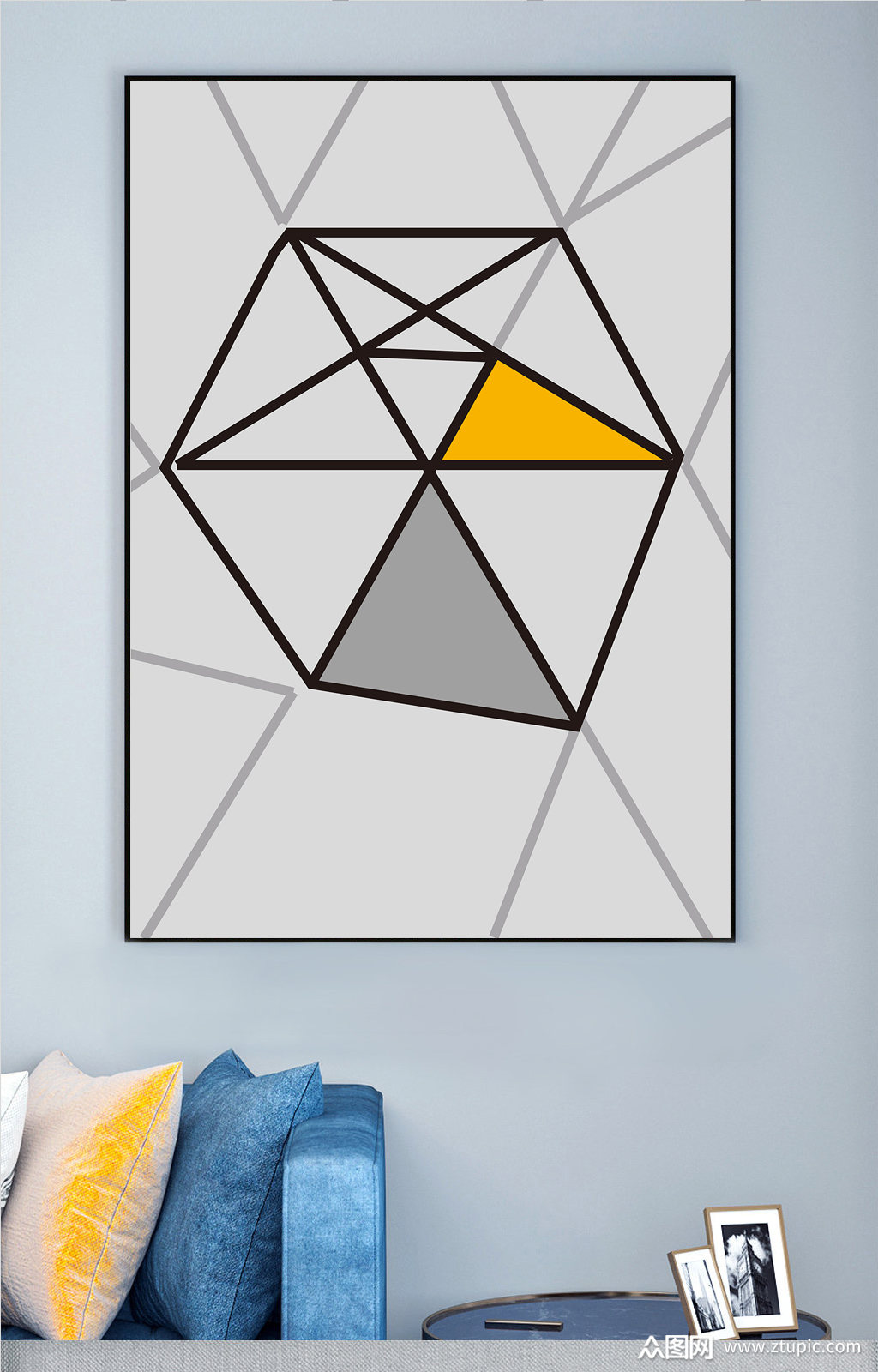 简欧极简几何装饰画素材