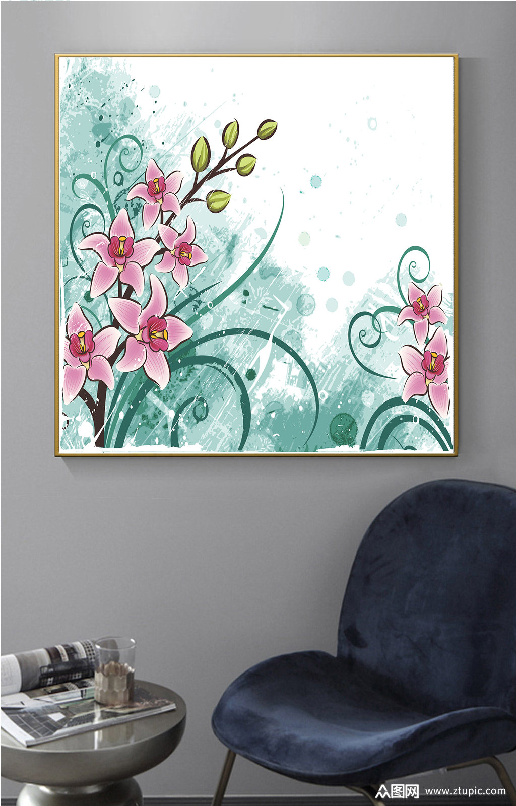 梦幻唯美花卉装饰画