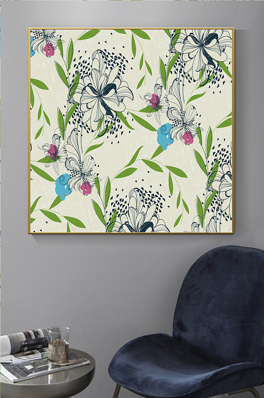 唯美小碎花装饰画