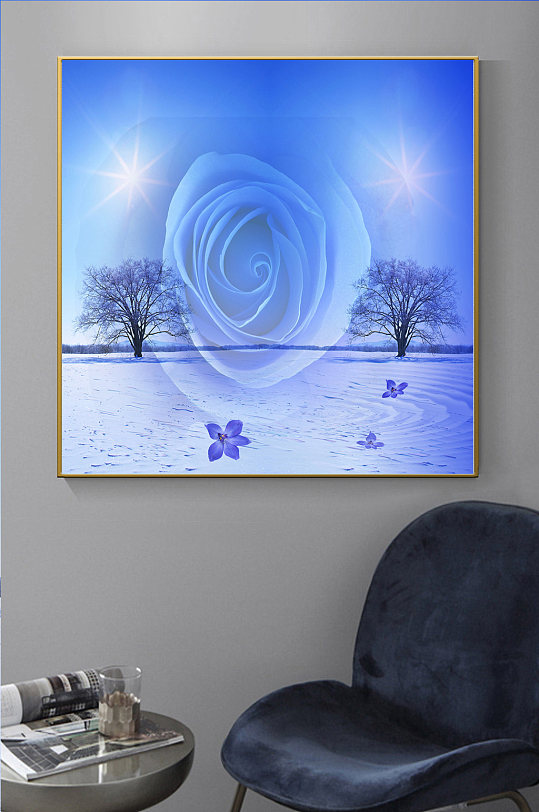 梦幻华丽花卉装饰画-众图网