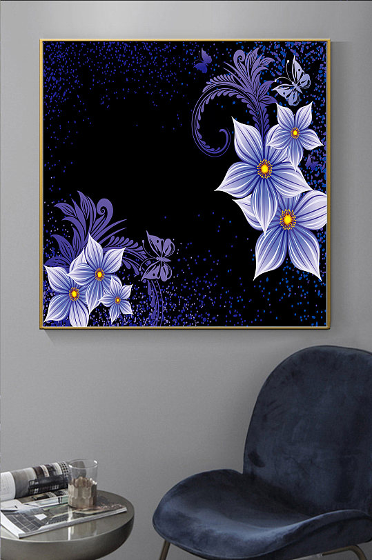 梦幻华丽花卉装饰画