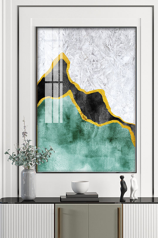 大理石纹理多层次装饰画