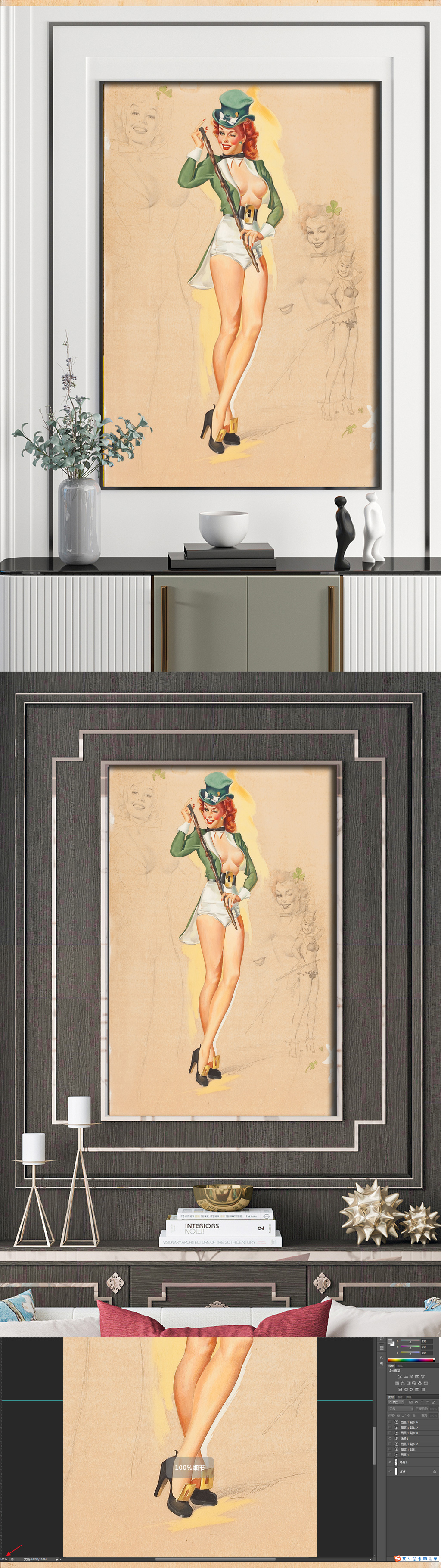欧美顶级美人军装美女素材