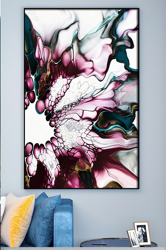 红绿大理石装饰画