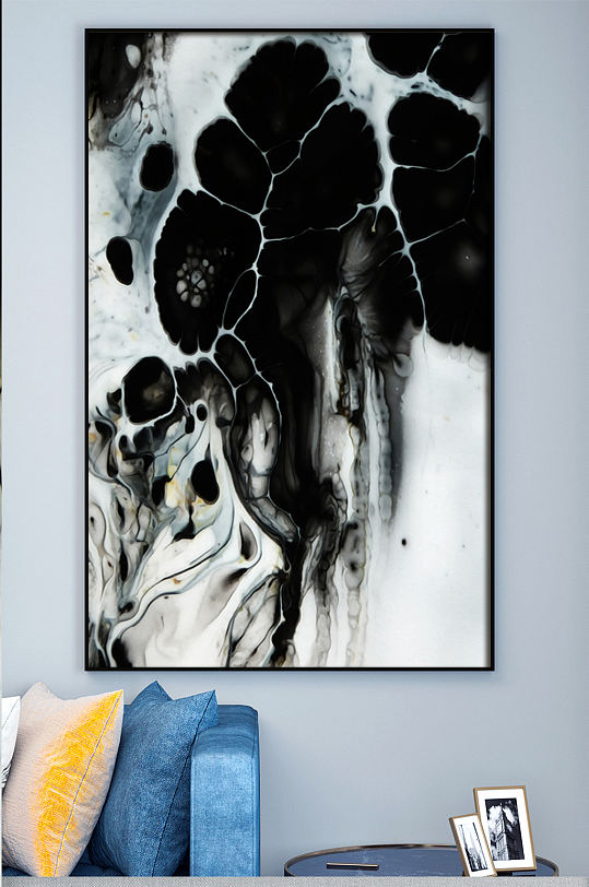 大理石色彩装饰画泼墨风