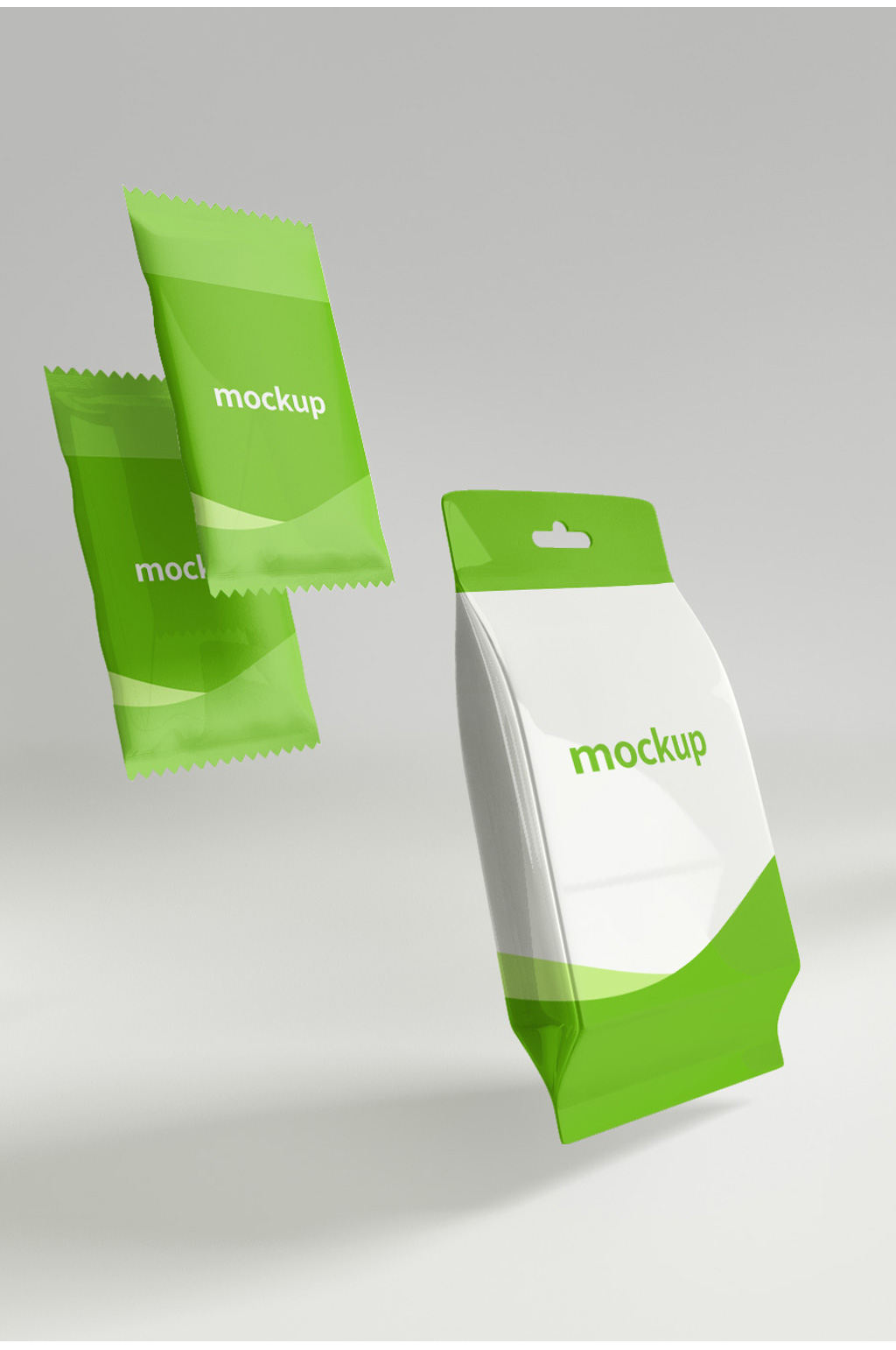 湿纸巾包装样机绿白