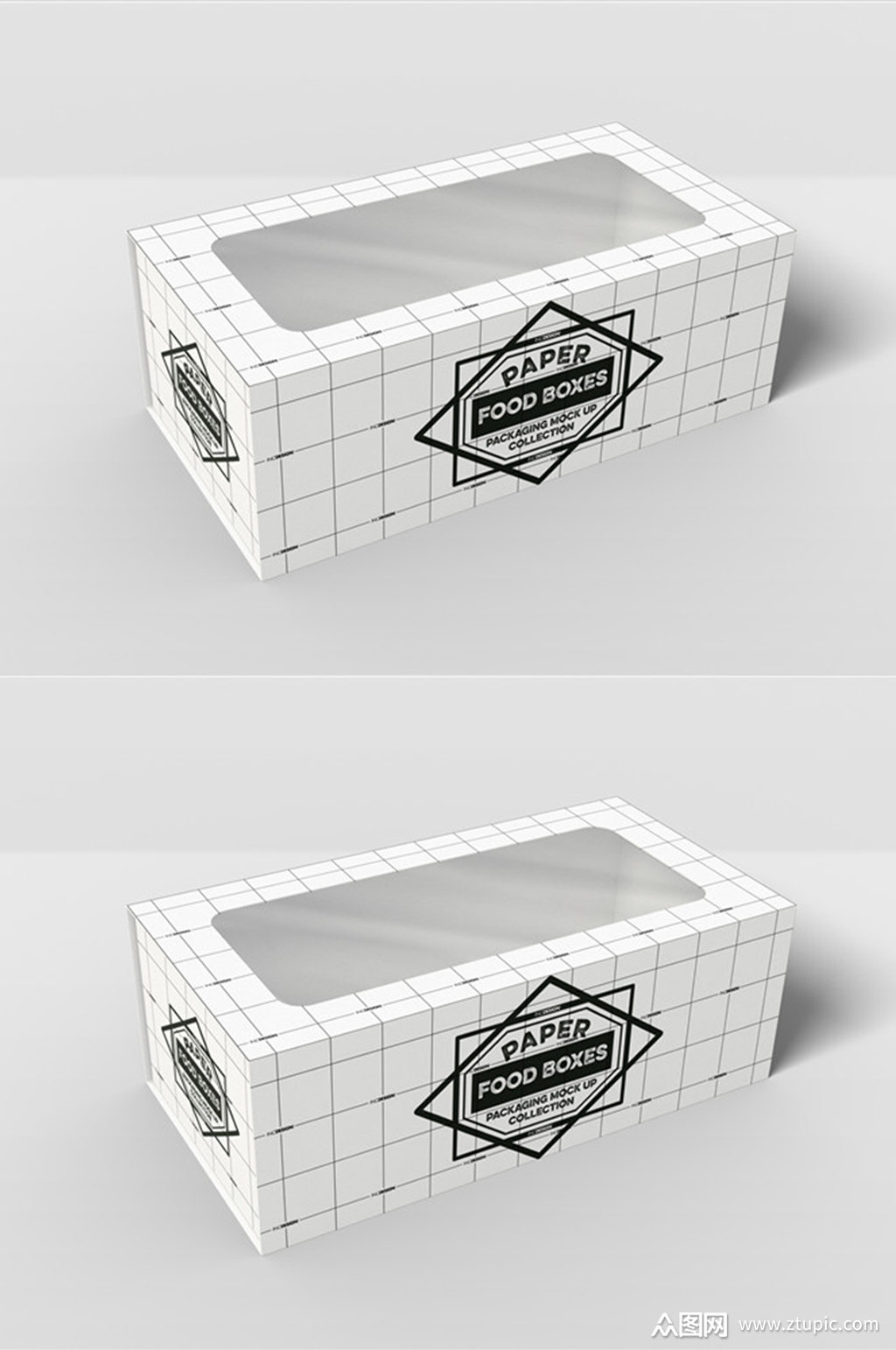 异形纸盒包装盒样机透明素材