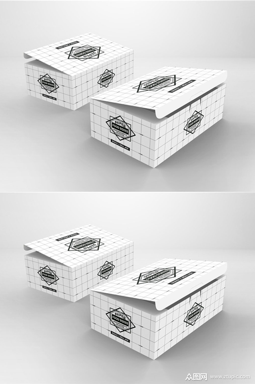 异形纸盒包装盒样机翻盖
