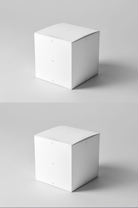 方形包装盒样机简洁-众图网