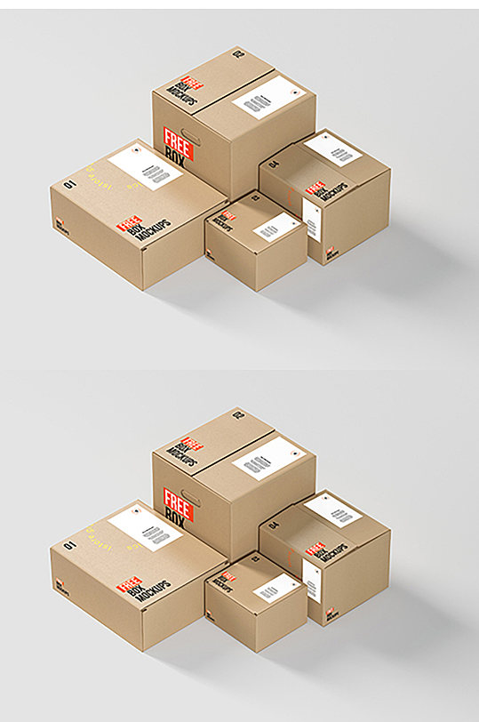 纸箱手提袋装饰样机快递