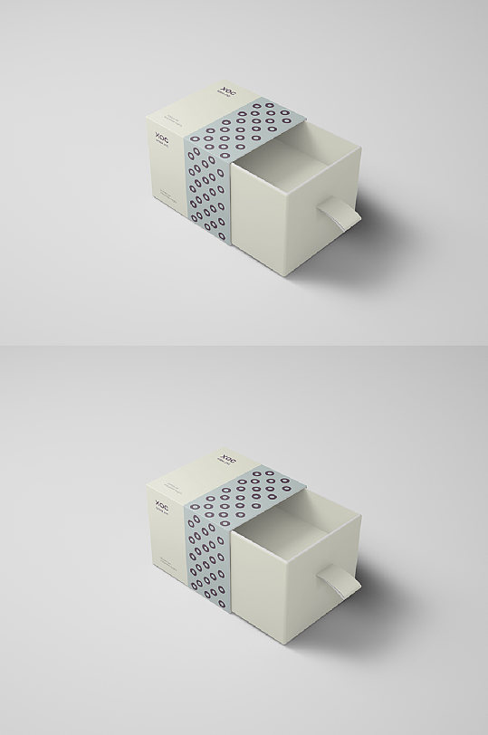 首饰盒抽拉式包装盒样机简洁