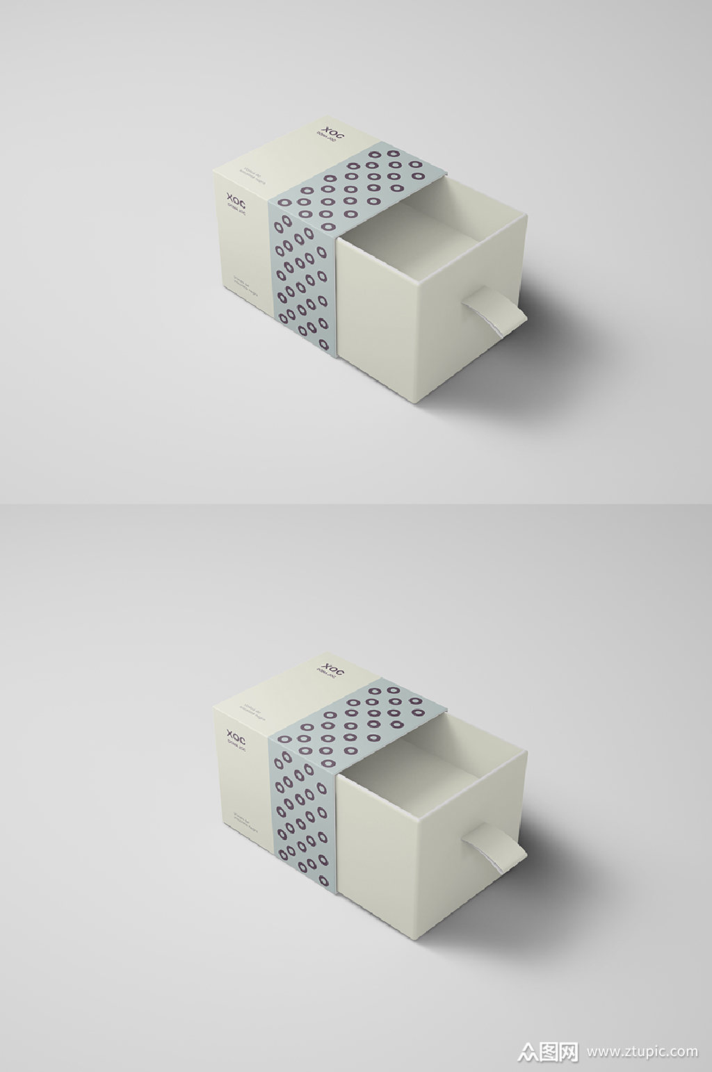 首饰盒抽拉式包装盒样机简洁