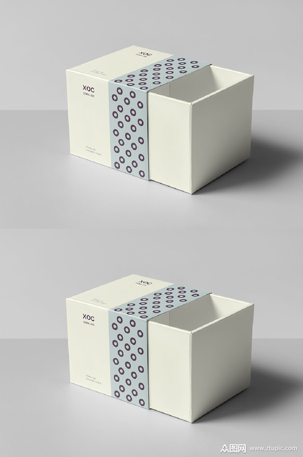 首饰盒包装盒抽拉式样机白色模板下载-编号350705-众图网