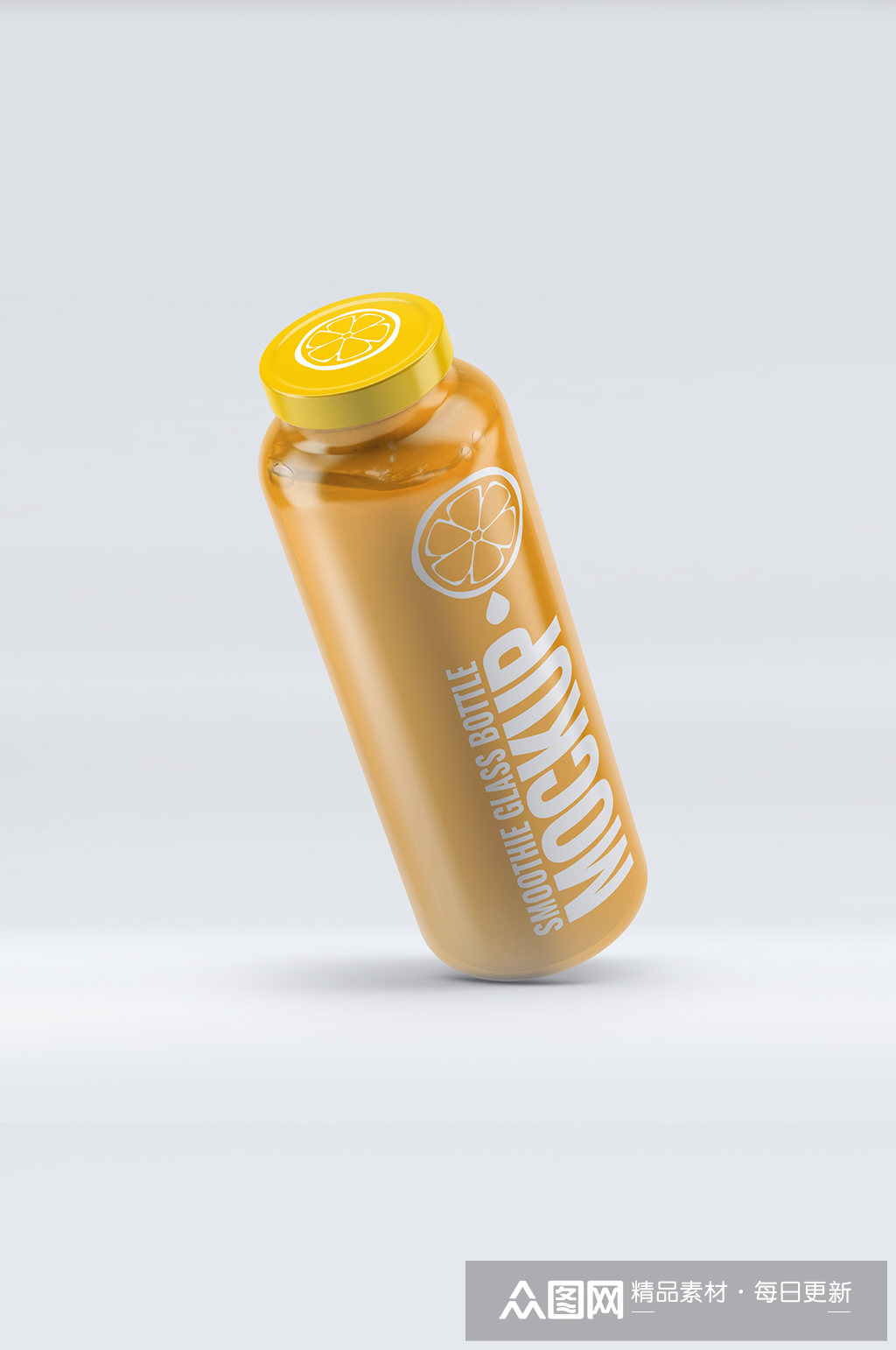 饮料瓶样机侧着的瓶器包装设计饮料样机
